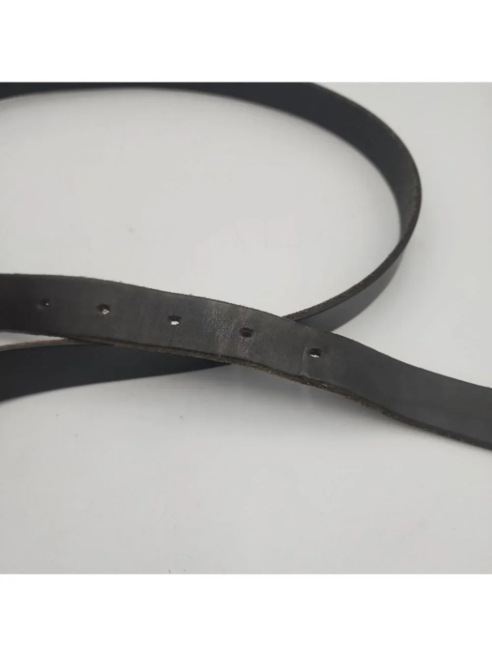 Vintage Ralph Lauren Black Leather Belt Made In USA Fits 37-40